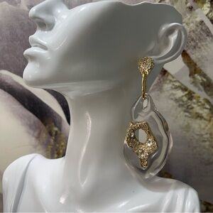 ALEXIS BITTAR Liquid Lucite Crystal Pavé Geode Drop Earring